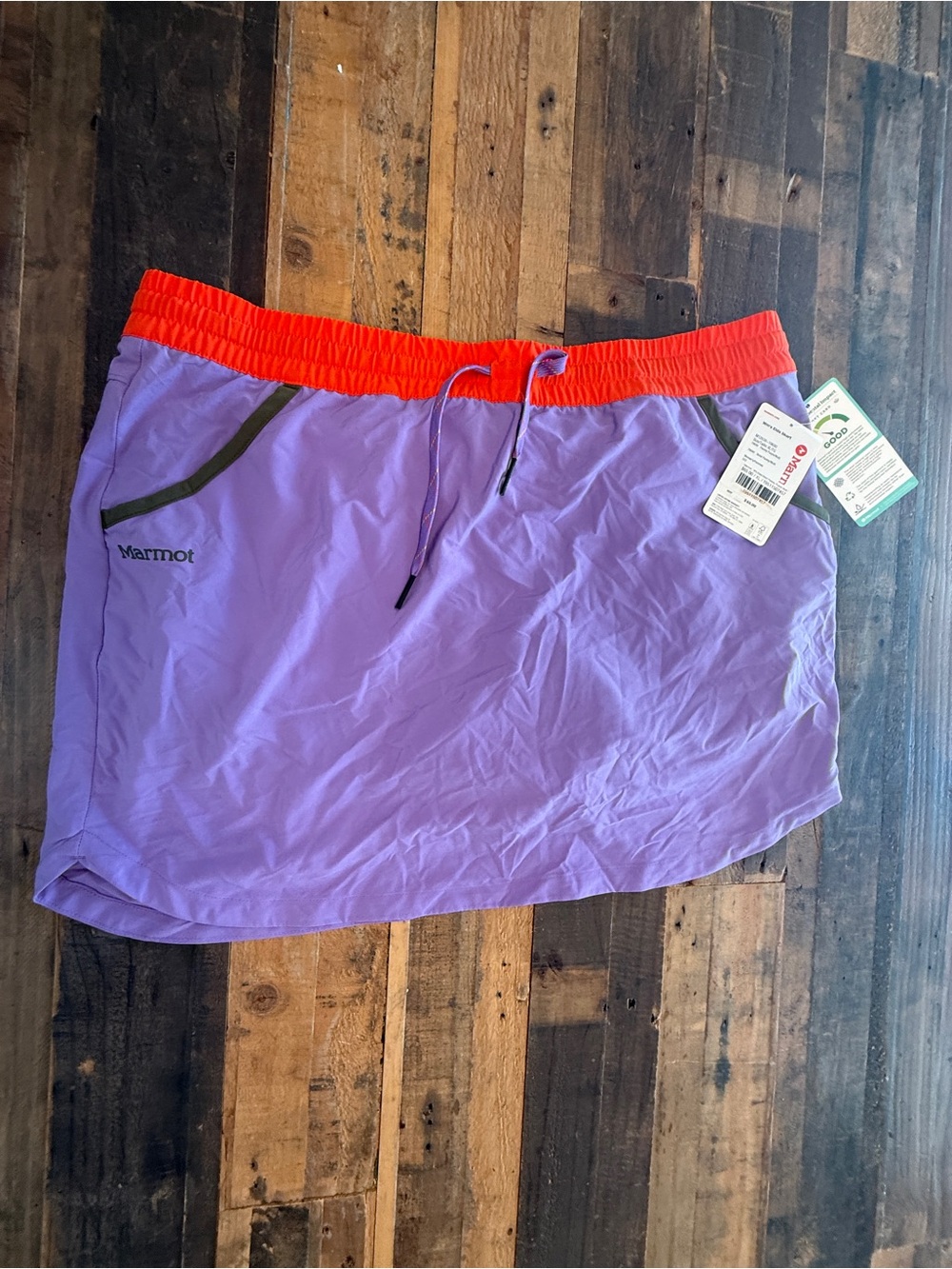 Marmot Purple Active Skort with Bright Orange Waistband